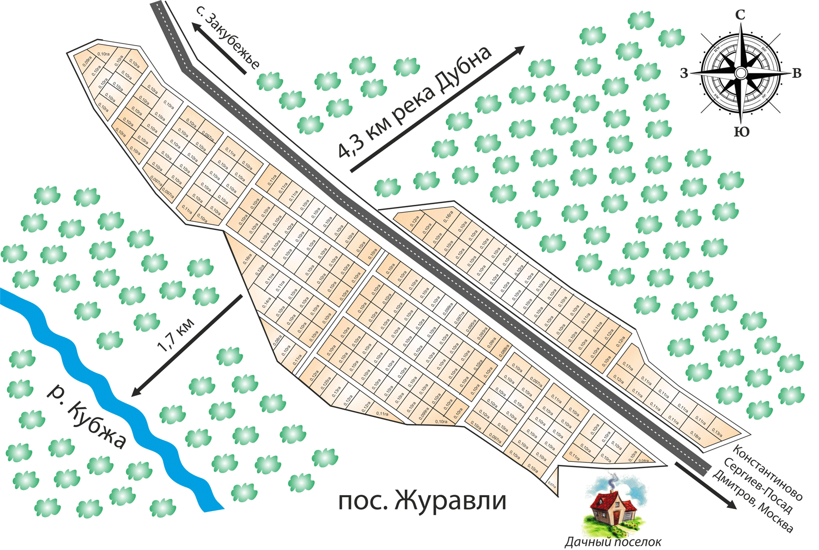 Карта константиново сергиев посад