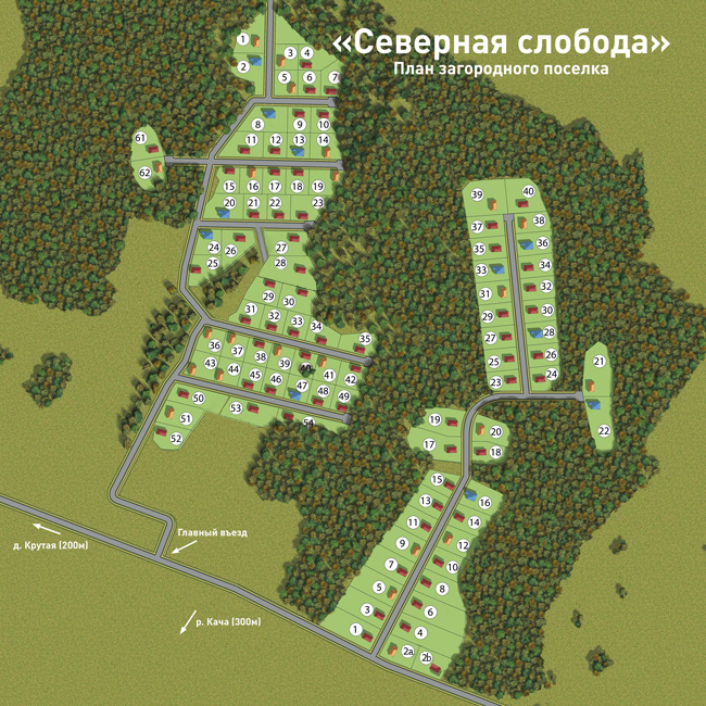 Архангельская слобода карта территории