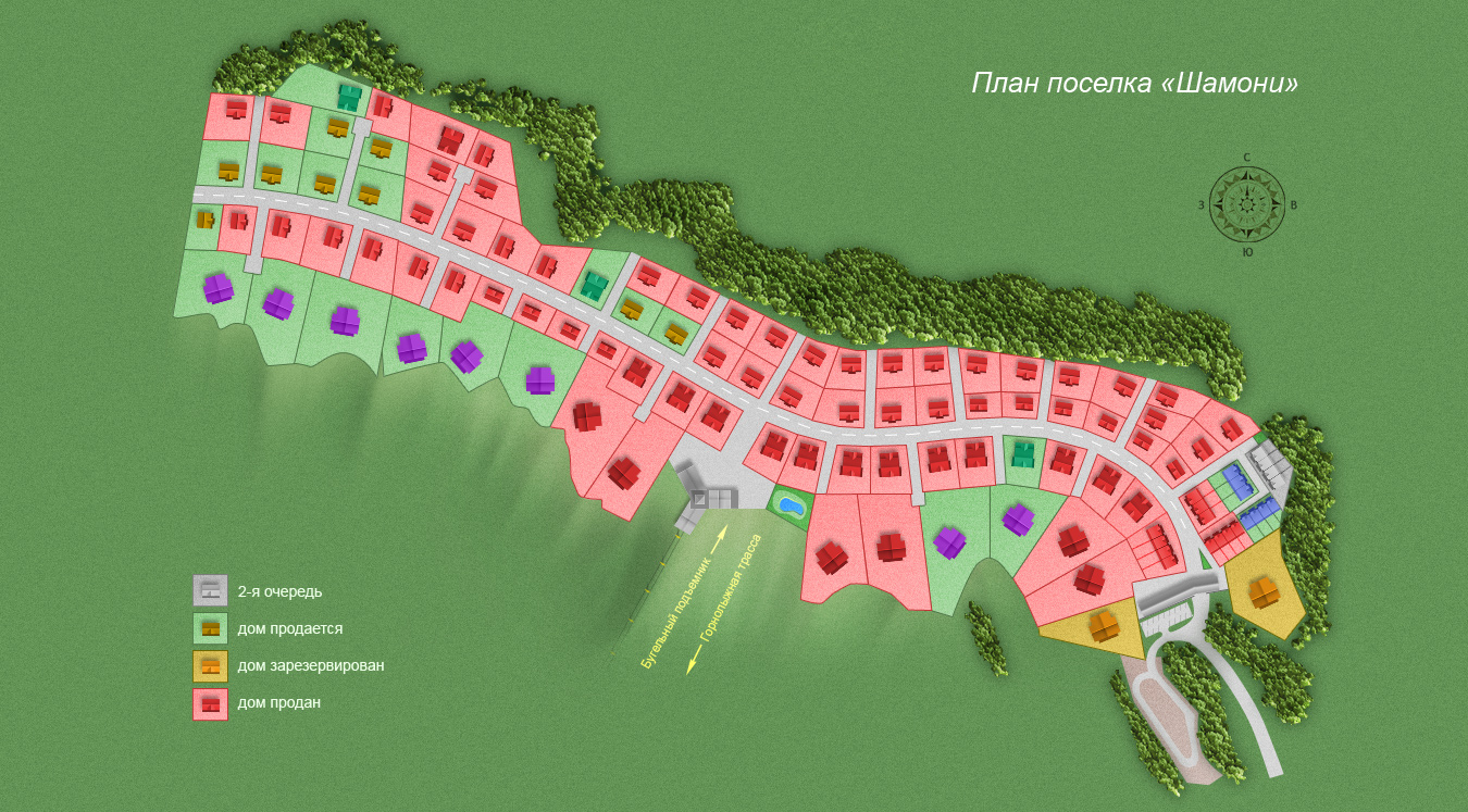 Карта коттеджного поселка